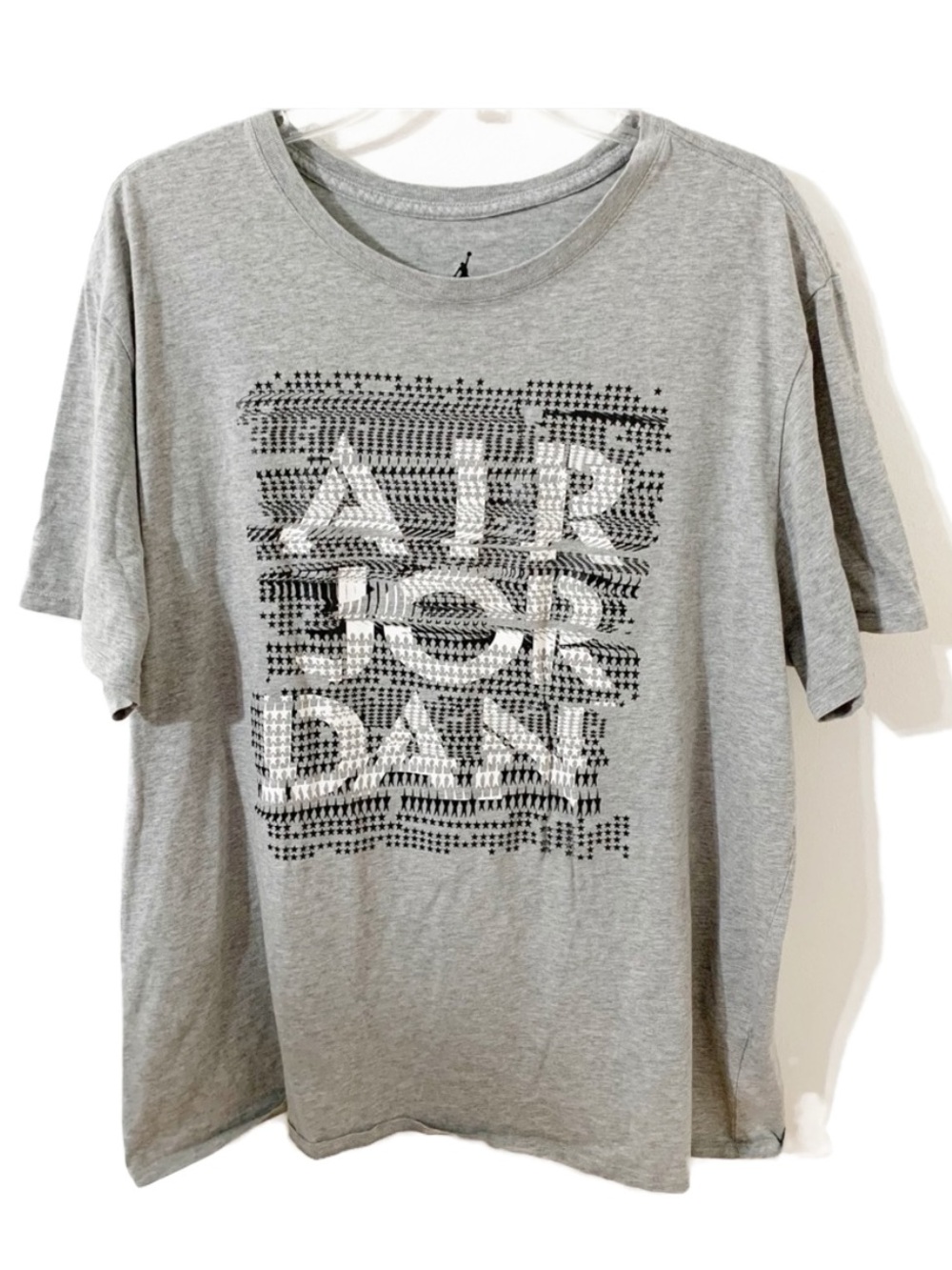 Air Jordan Gray Graphic T-Shirt Men’s Cotton Crewneck Short Sleeve Tee Size XXL